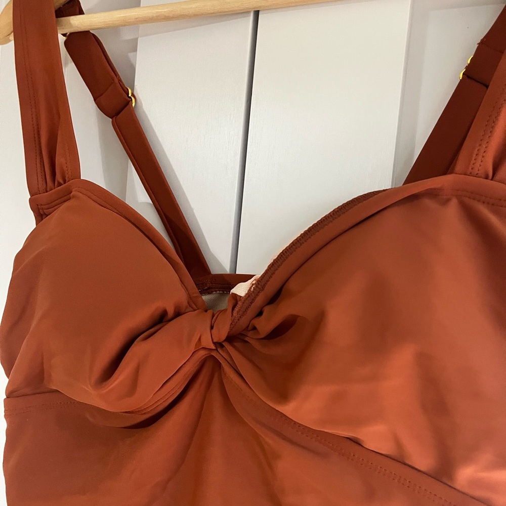 Kona Sol Rust One-Piece Swimsuit - Picture 2 of 5